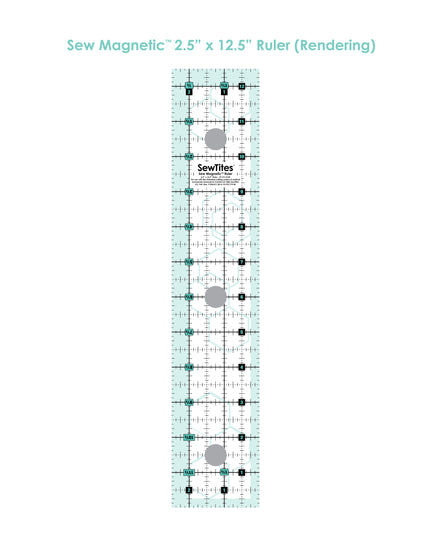 PRE-ORDER: Sew Magnetic 2.5" x 12.5" Ruler