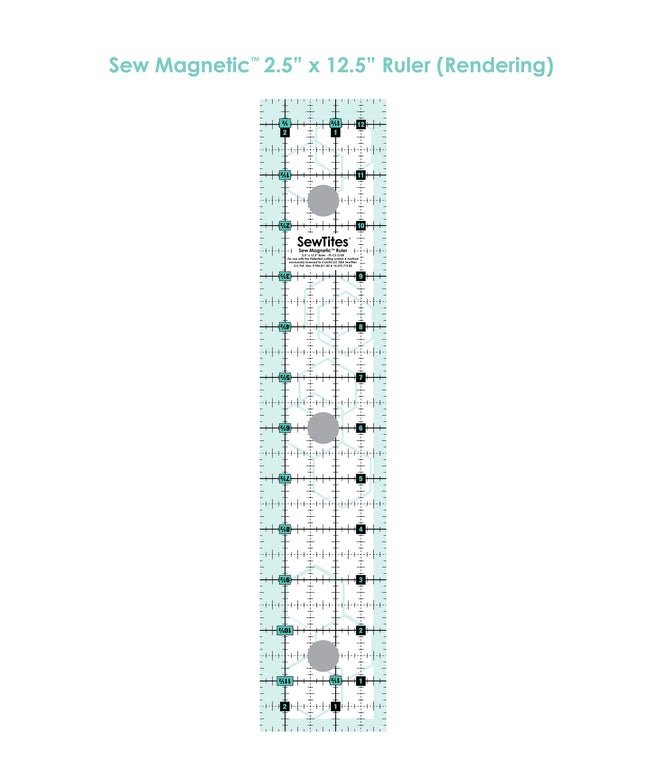 PRE-ORDER: Sew Magnetic 2.5" x 12.5" Ruler